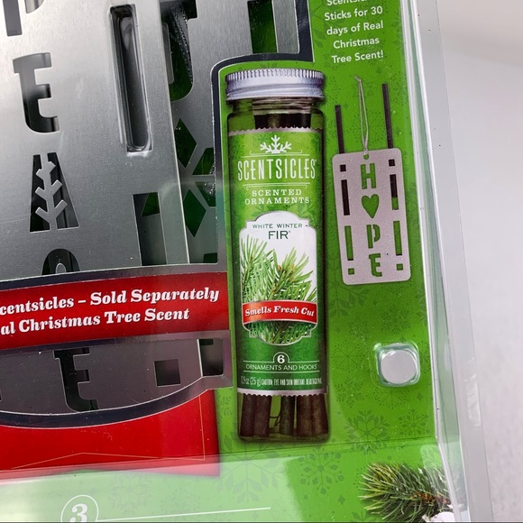 Scentsicles Scentable Ornament Holders Metal 3-Pack ~ Hope Joy Peace Reusable - Picture 4 of 10